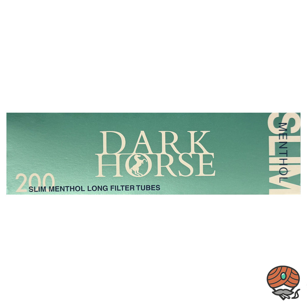 Dark Horse Menthol Slim Long White Tipping Filterhülsen 200 Stück