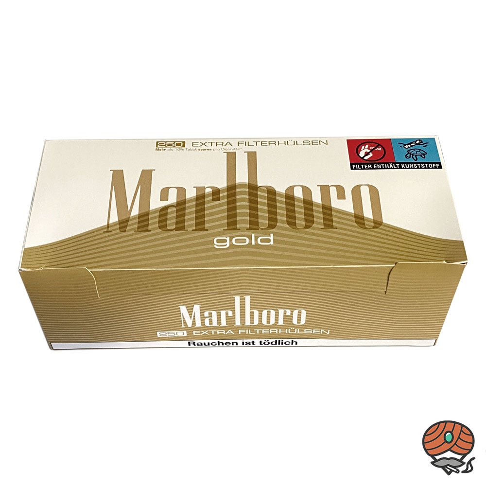 Marlboro Gold Extra Filterhülsen 4x250 Stück + Autoaschenbecher + Box
