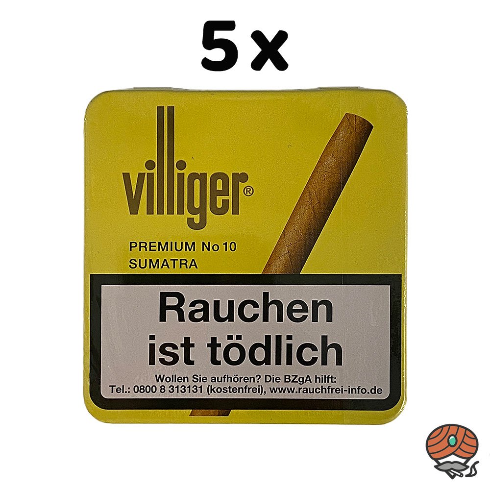Villiger Premium Sumatra No. 10 Zigarillos 5x 20 Stück