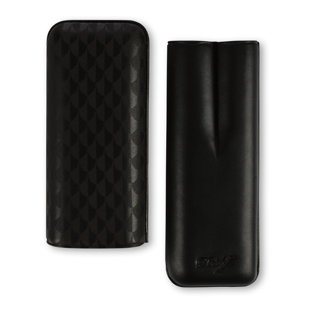 Davidoff Zigarrenetui XL-2 Leder schwarz Curing 