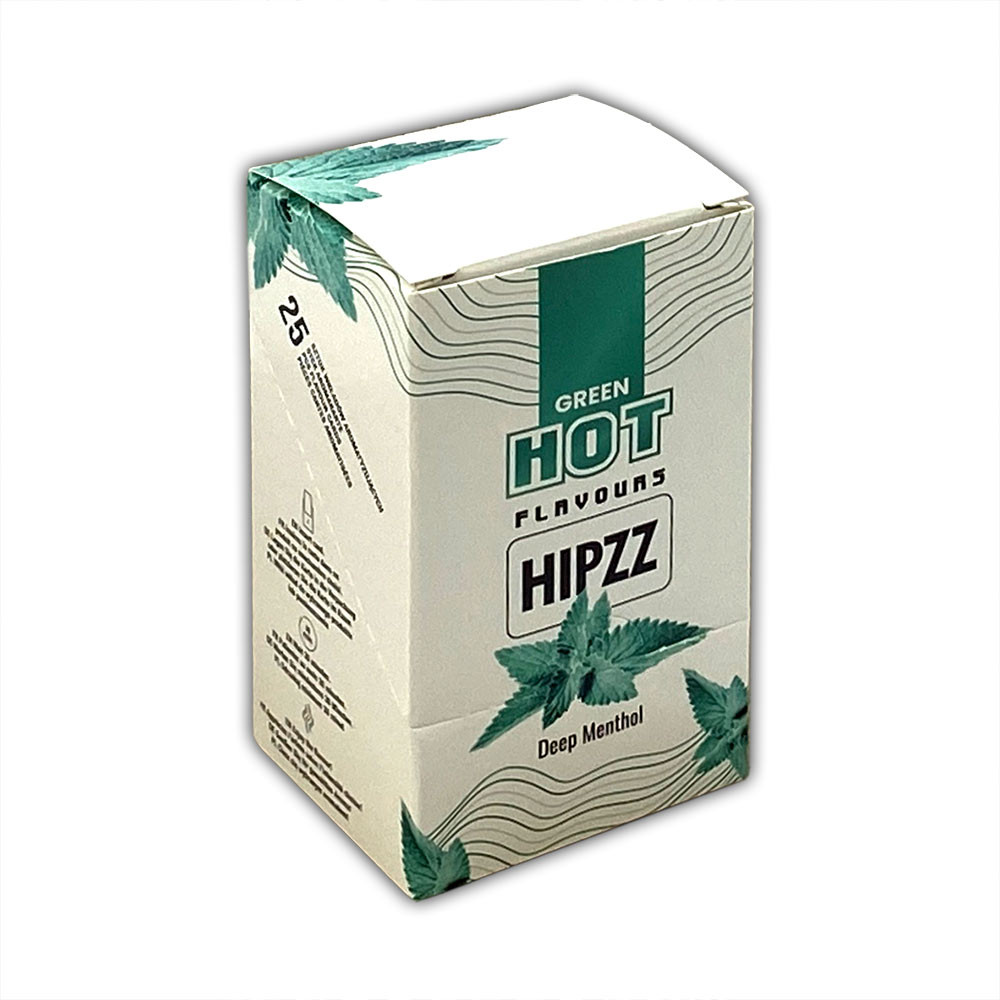 HIPZZ Aromakarte HOT DEEP MENTHOL - 25x Aroma für Tabak-Sticks von IQOS oder GLO