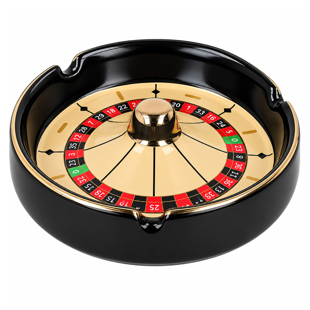 Zorr Aschenbecher im Roulette-Design aus Keramik