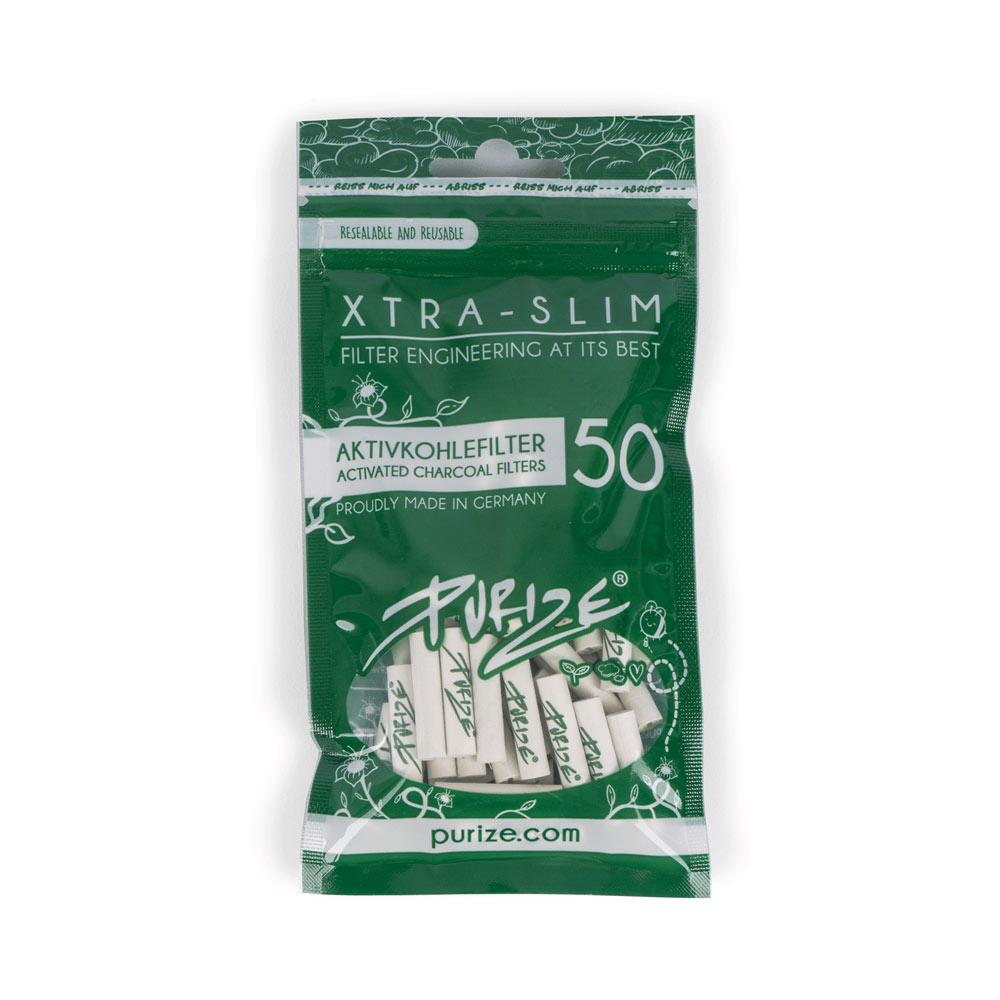 Purize Aktivkohlefilter XTRA SLIM weiß, 50 Stück
