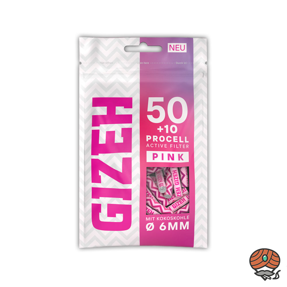 Gizeh Active Filter ProCell PINK mit Kokoskohle - 1x 60 Stück