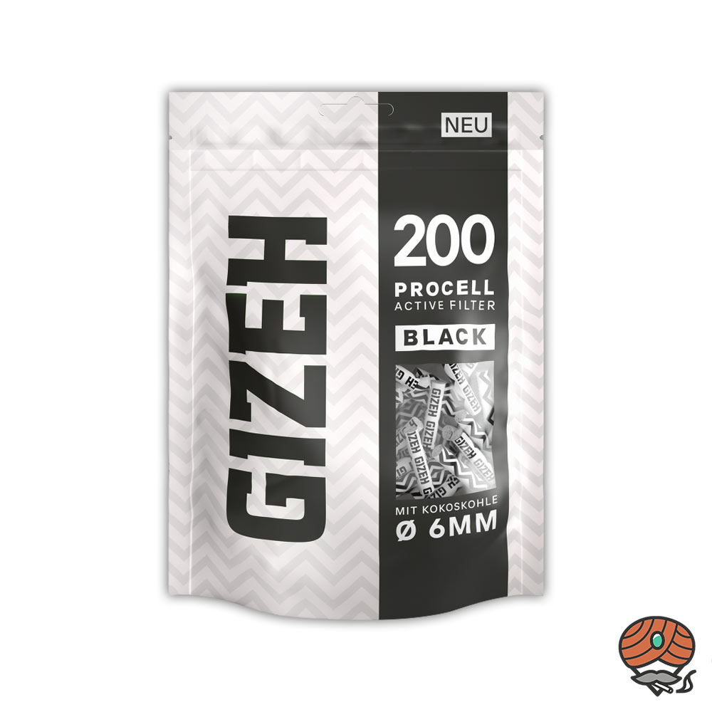 Gizeh Active Filter ProCell BLACK mit Kokoskohle - 1x 200 Stück