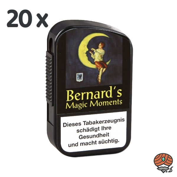 Bernard's Magic Moments Black Schmalzler 20x 10g Dose Schnupftabak, Erdbeeraroma