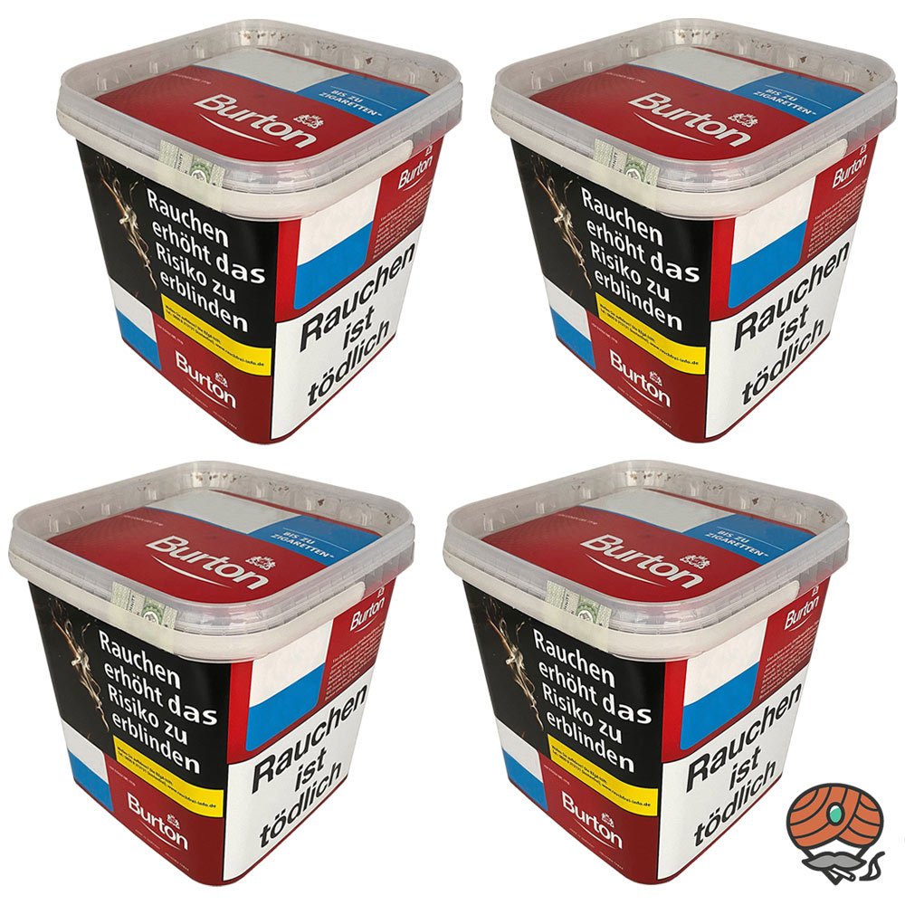4x Burton Red Volumentabak MEGA Box à 250g