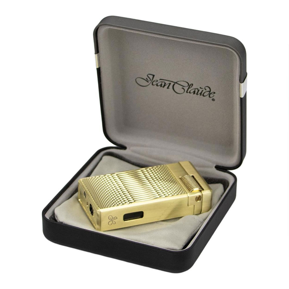 Jean Claude Jerome Feuerzeug mit Dual Flame im Etui, gold