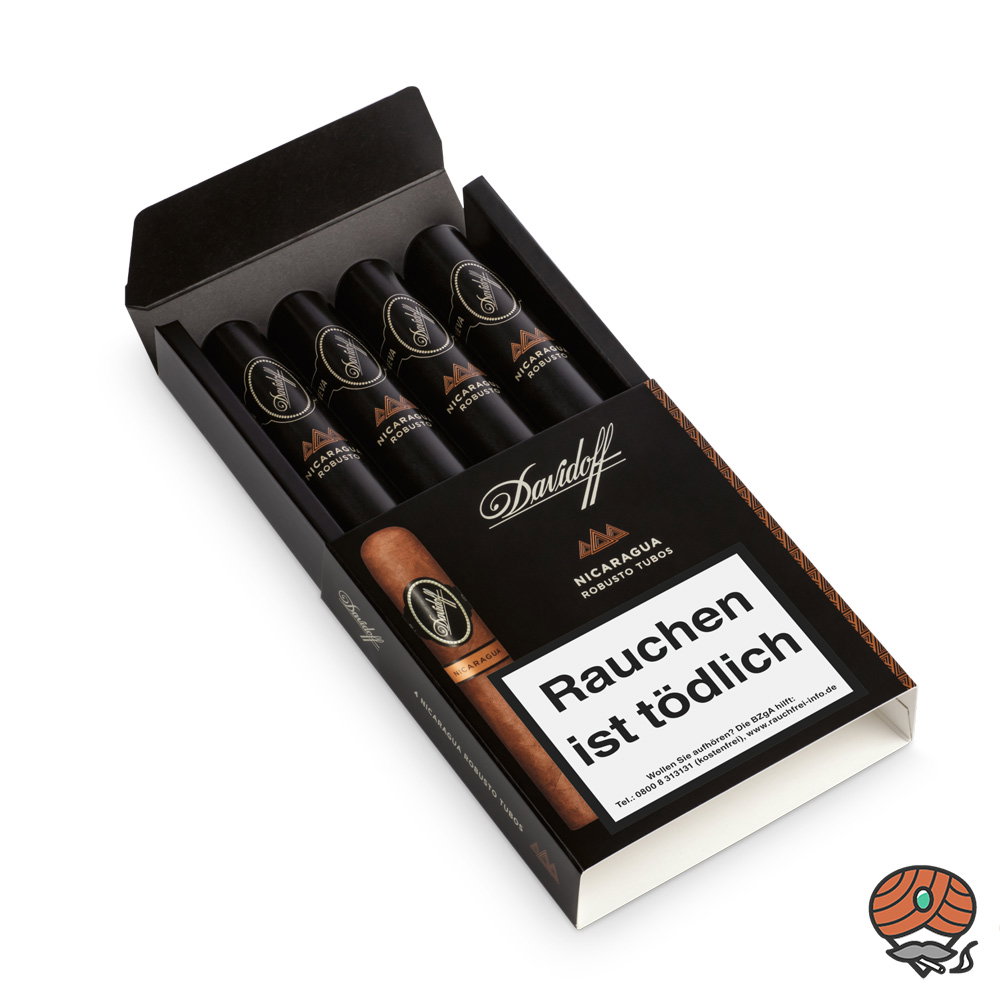 Davidoff Nicaragua Robusto Zigarren im Tubo 4er Pack Dominikanische Republik