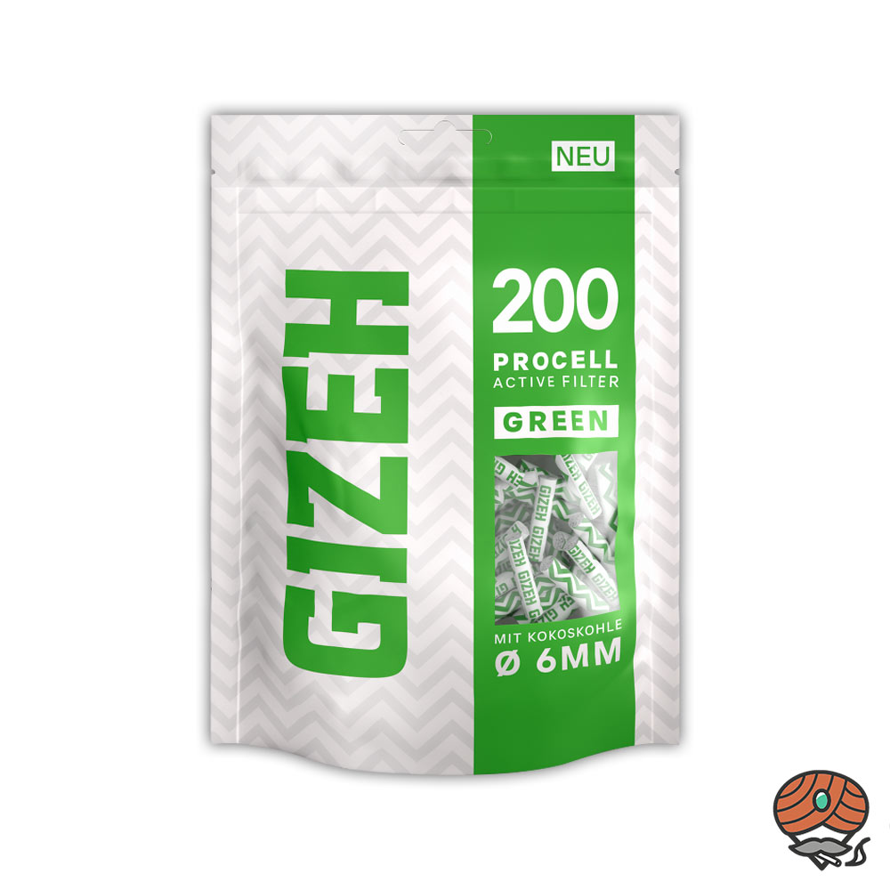 Gizeh Active Filter ProCell GREEN mit Kokoskohle - 1x 200 Stück