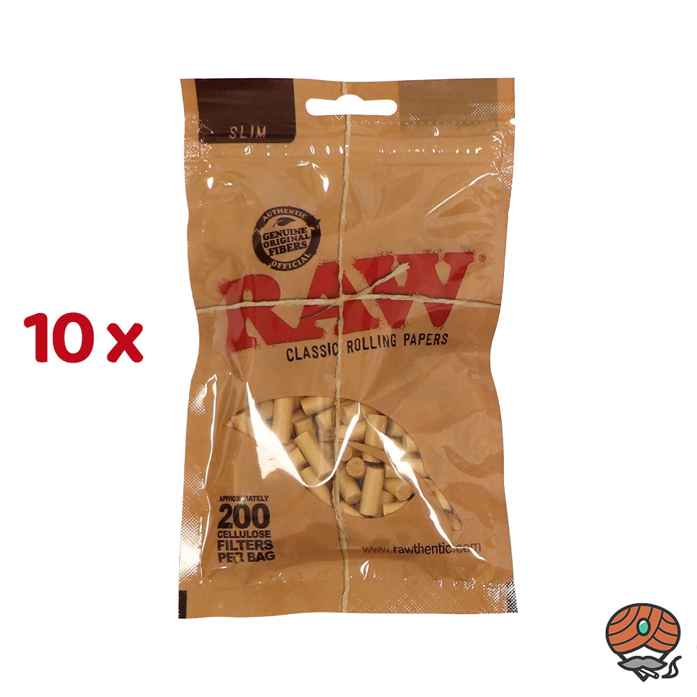 RAW Cellulose Filter Slim 6mm, 10x 200er Tüte