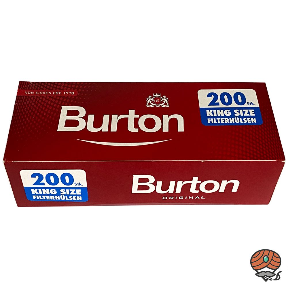 2x Burton Red Volumentabak MEGA Box à 250g, 1200 Hülsen, Zubehör