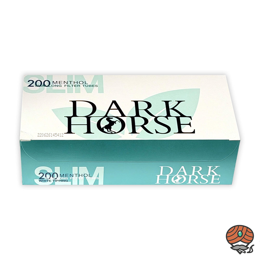 Dark Horse Menthol Slim Long White Tipping Filterhülsen 200 Stück