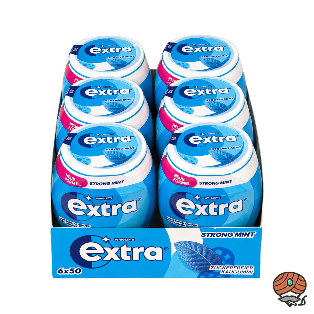 Wrigley´s Extra Strong Mint Kaugummi 6x 70g à 50 Dragees