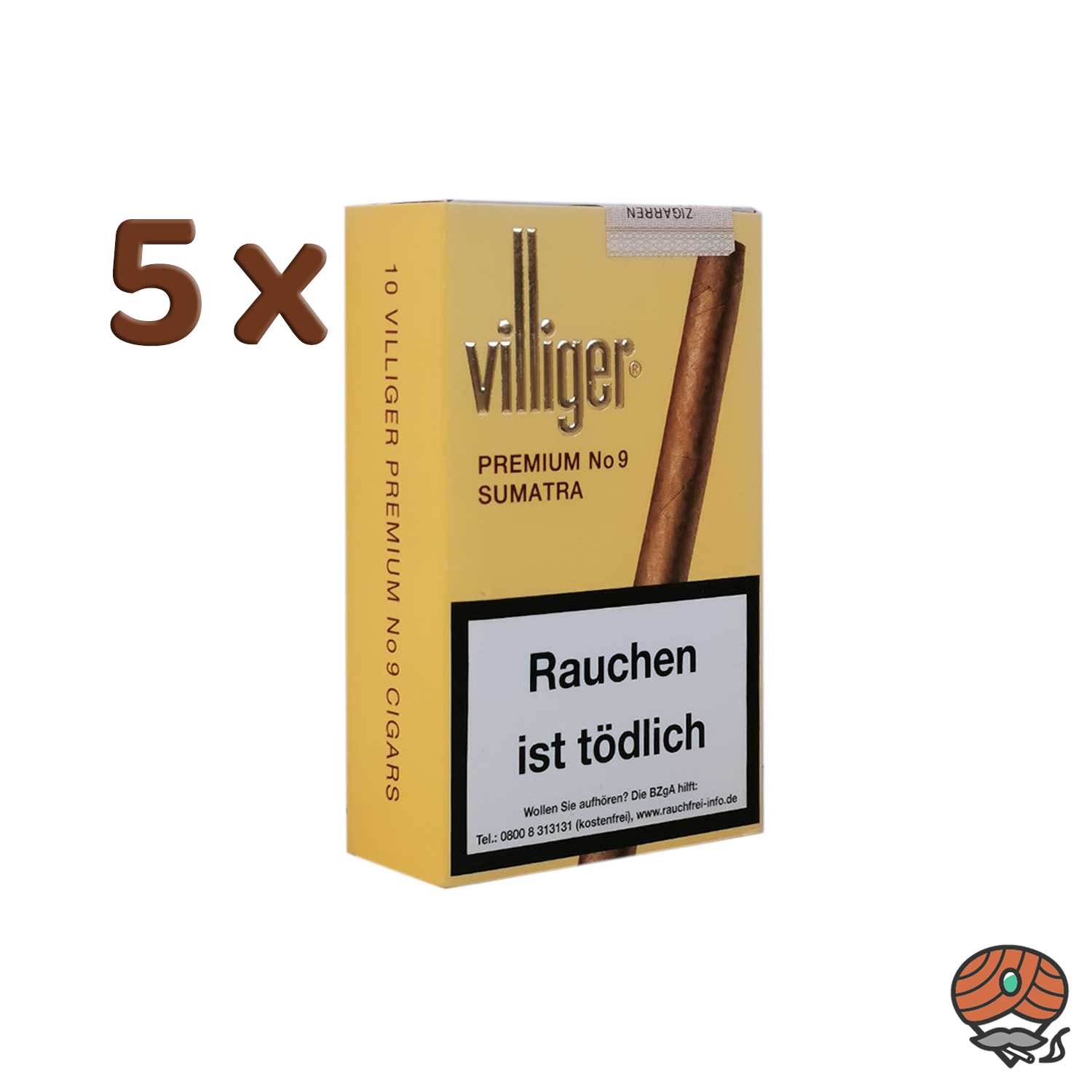 Villiger Premium Sumatra No. 9 Zigarillos 5x 10 Stück
