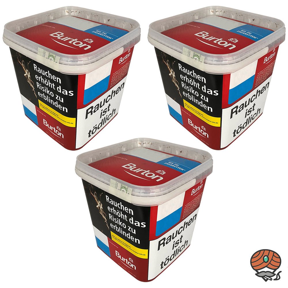 3x Burton Red Volumentabak MEGA Box à 250g