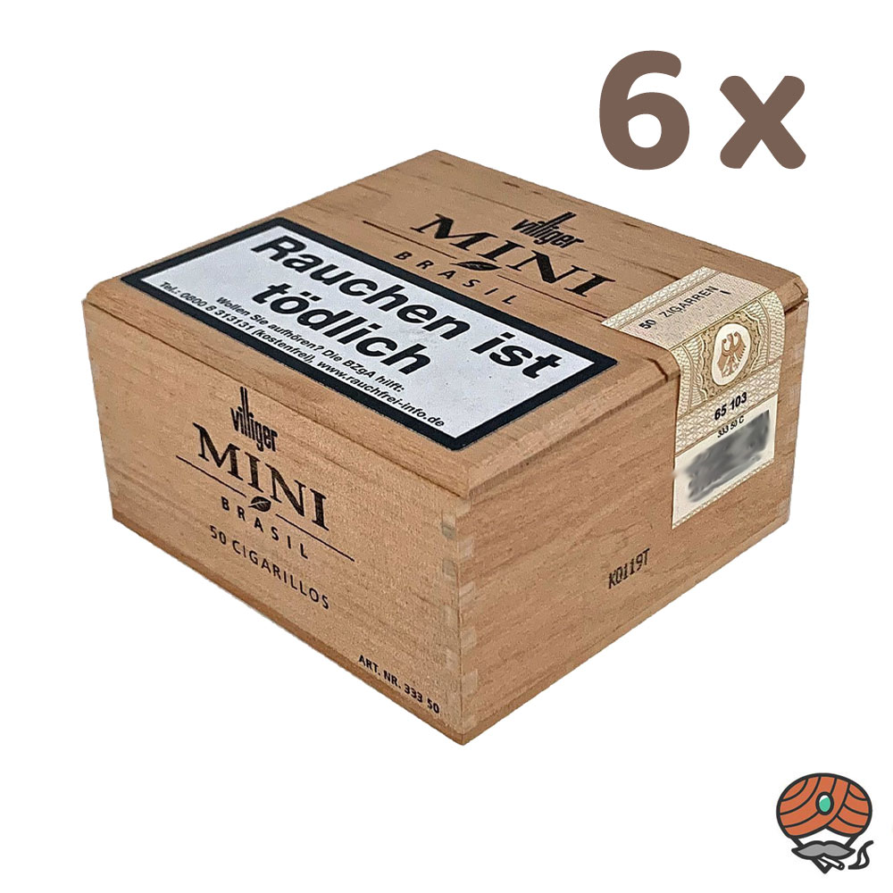 Villiger Mini Brasil Zigarillos 6x 50 Stück in Holzkiste