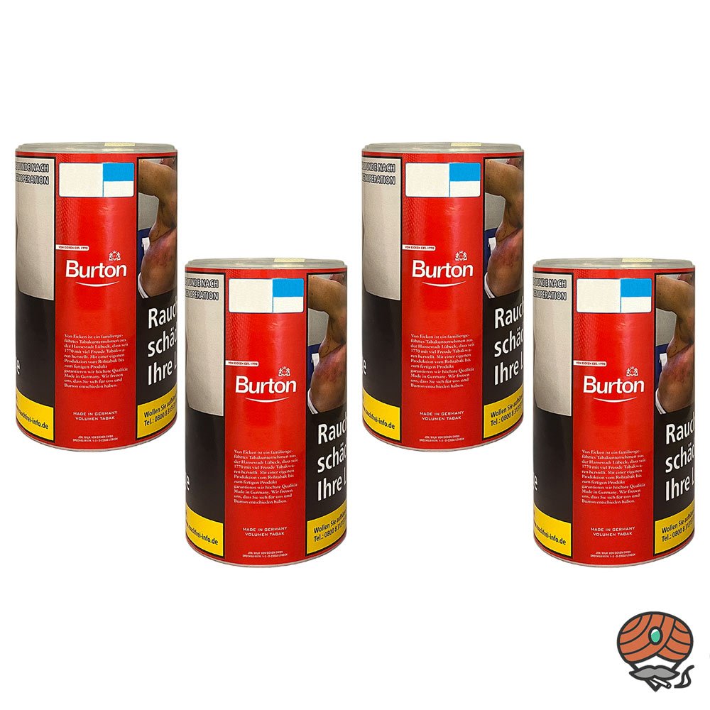 4x Burton Red / Rot Volumentabak XXL Dose à 85g