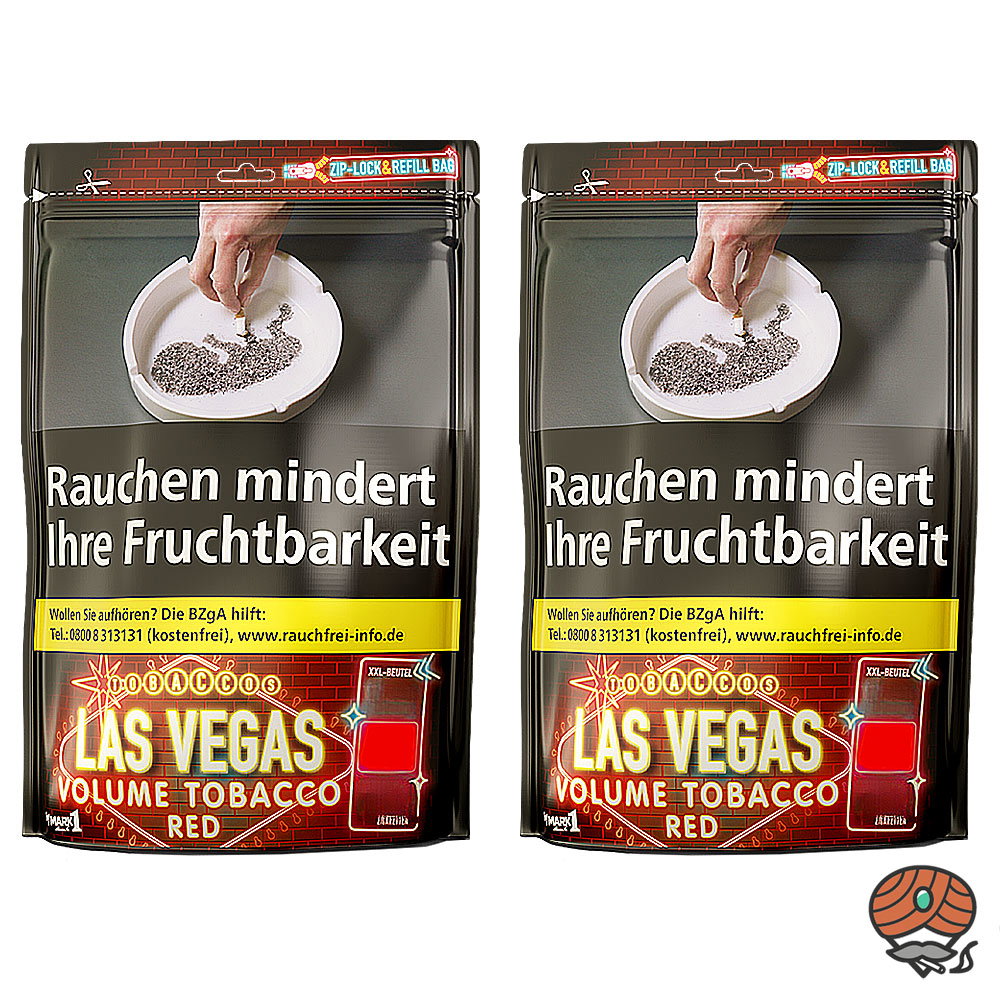 2x LAS VEGAS RED Volumentabak XXL-Beutel à 250g