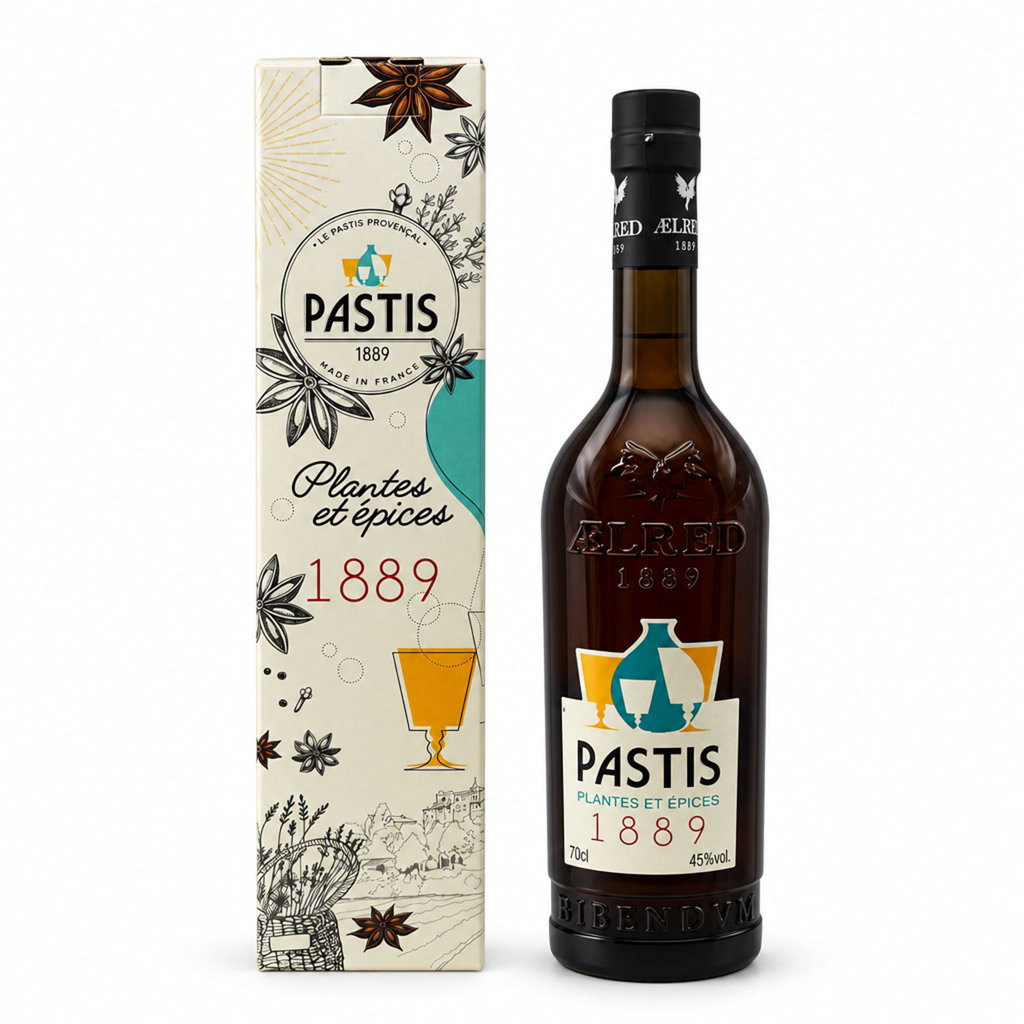 Aelred Pastis Plantes et Epices 1889 Anislikör, 45% Vol. 0,7 l