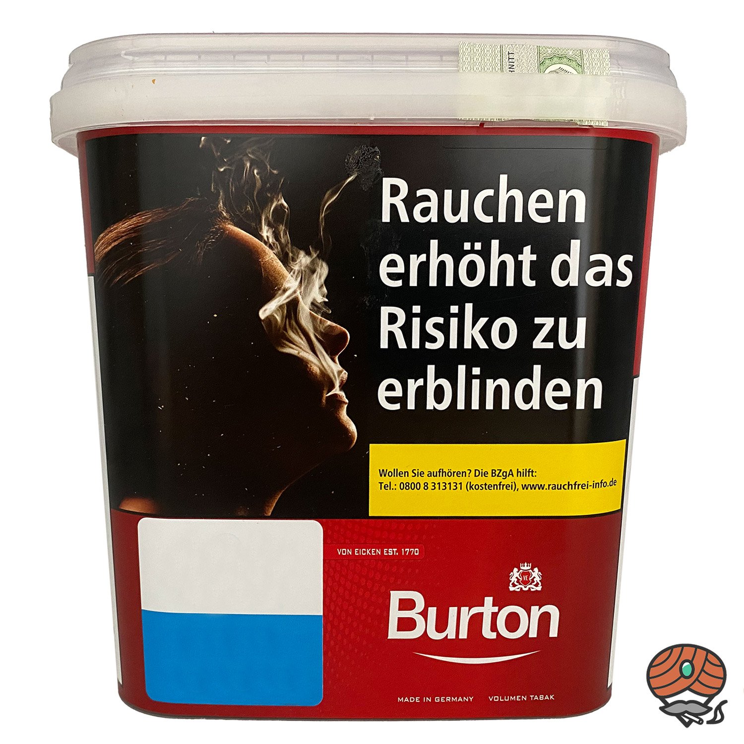 2x Burton Red Volumentabak / Zigarettentabak MEGA Box à 250g + Hülsen