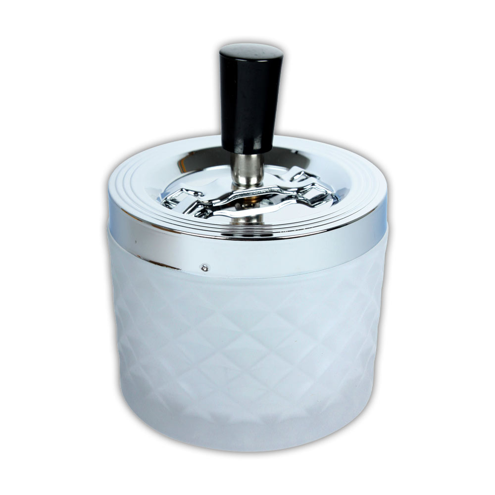 Dreh-Aschenbecher "Windy" aus Glas frosted white