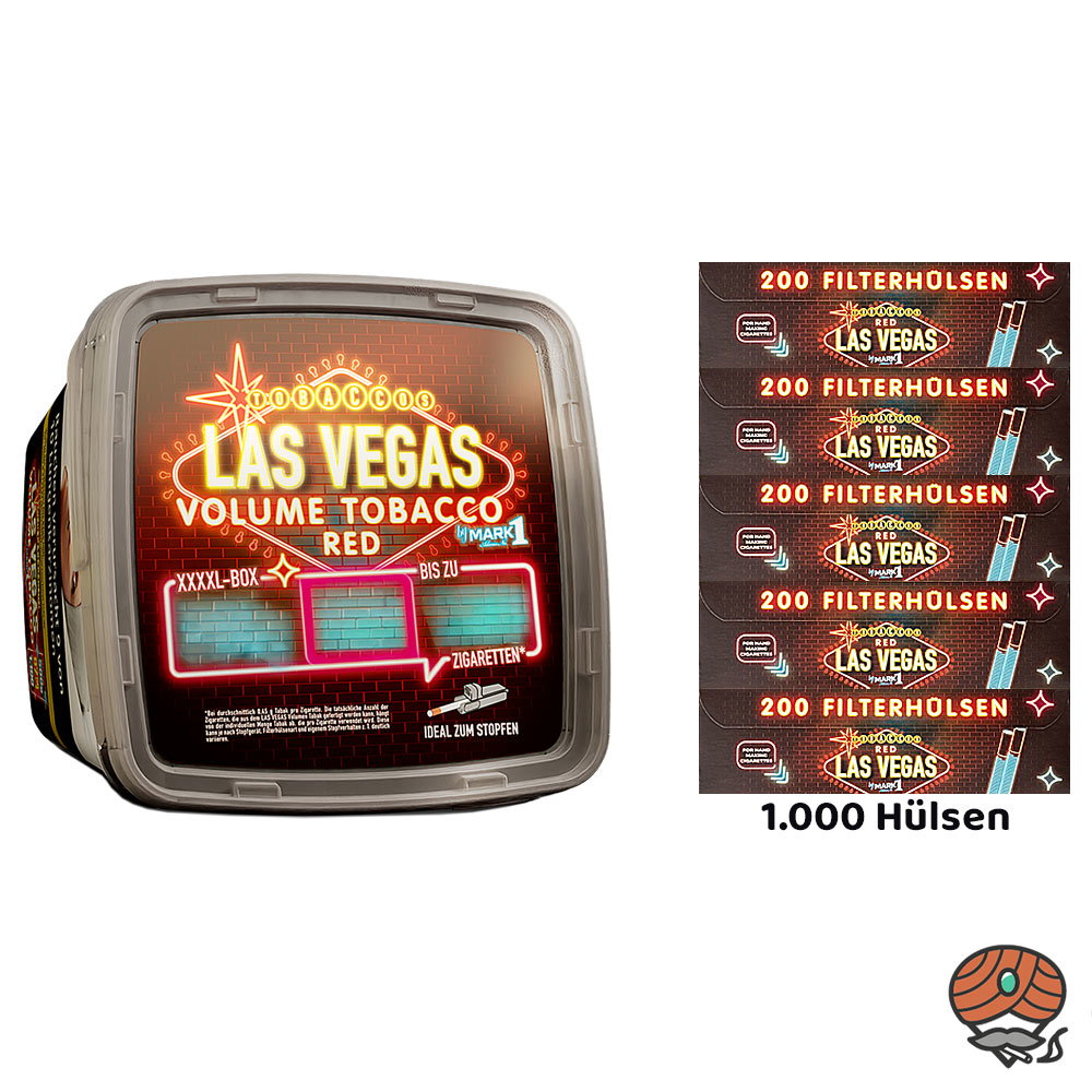 LAS VEGAS RED Volumentabak 500g XXXXL-Box, Hülsen