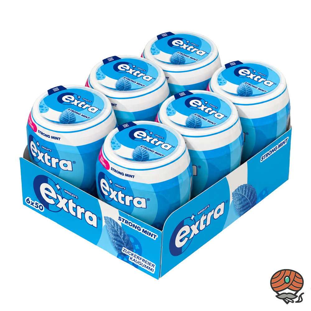 Wrigley´s Extra Strong Mint Kaugummi 6x 70g à 50 Dragees