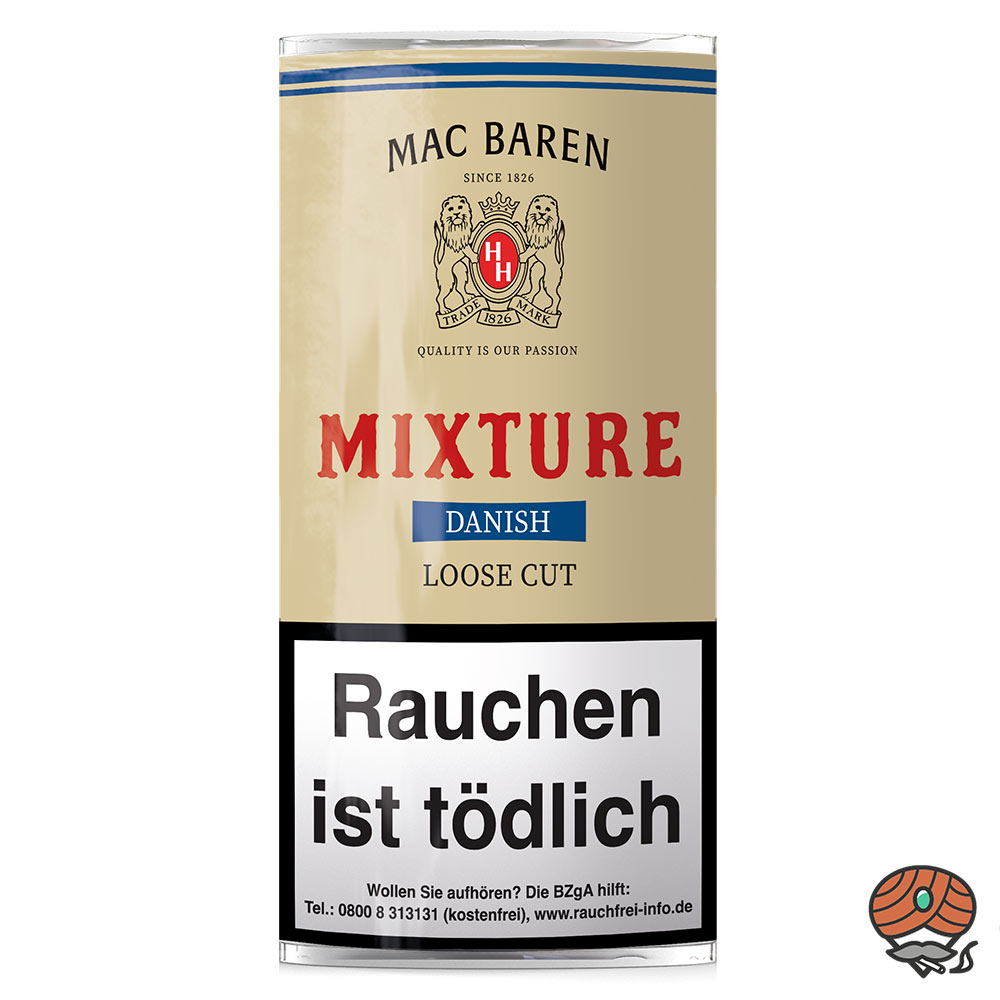 *ALTER PREIS* Mac Baren Danish Mixture Loose Cut Pfeifentabak 50g Pouch