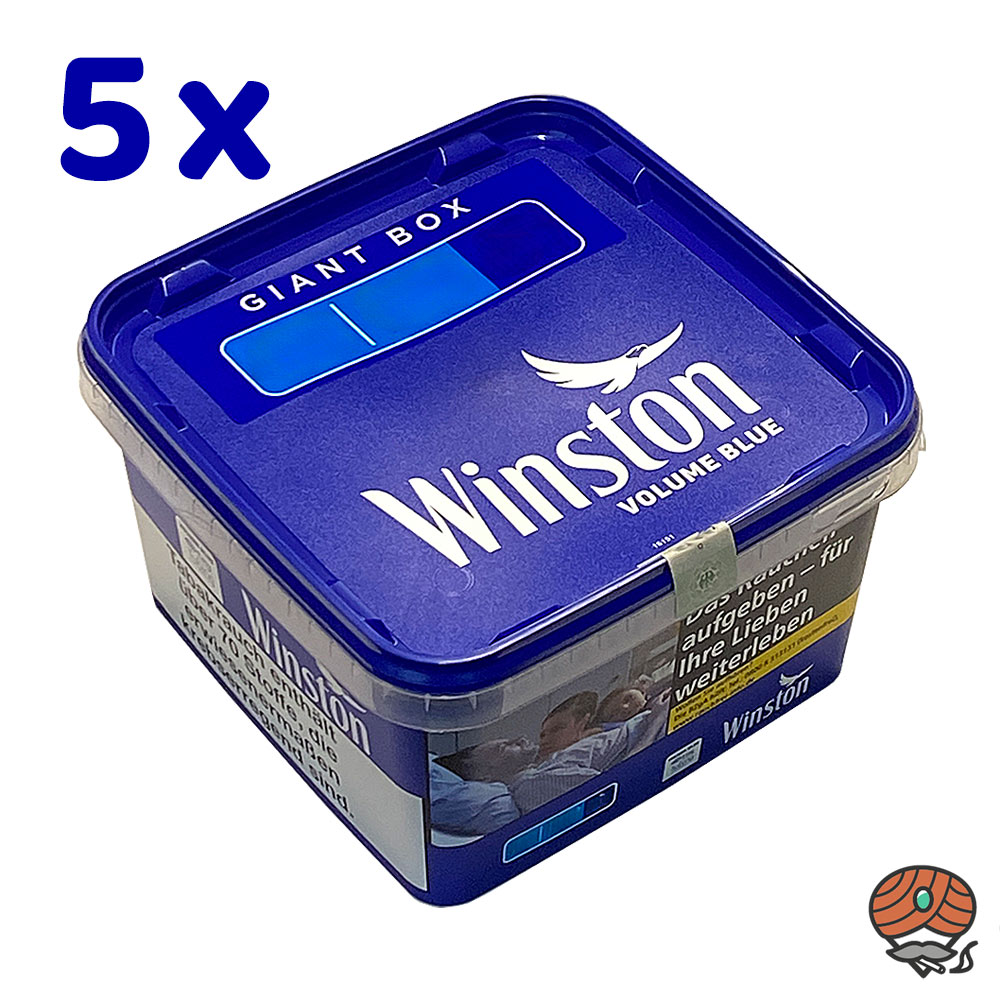 5x Winston Blue/Blau Volumentabak Giant Box à 155g