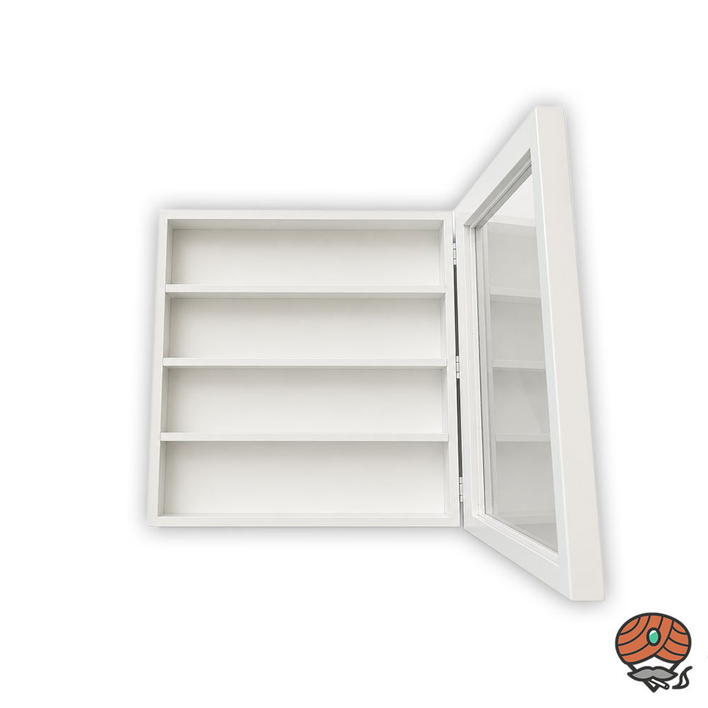 Clipper Sammlervitrine weiß für 72 Clipper Feuerzeuge